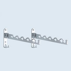 한땀작업실 벽걸이 멀티 건조대 2p, 2개, 실버
