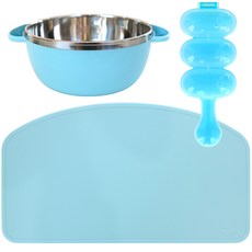 餐具組, 薄荷綠, 不鏽鋼碗+餐具墊+飯糰模具