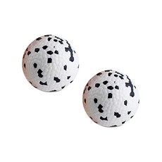 DING DONG PET 犬用水磨石造型玩具球 S號, 黑色 白色, 2個