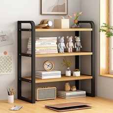 Dieno 書桌整理空間收納小型層架, 黑木色, 3層