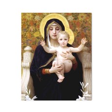 ADICO 畫布 DIY 數字油畫 聖母瑪利亞與聖嬰耶穌 40 x 50 cm, 混合色, 1個