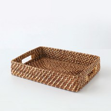 MARKET B SILON 手工收納盒 把手款 A型, 1個, 深棕色