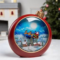 瑪什金盞花聖誕球音樂盒, 紅色, 21 x 8 x 21 cm