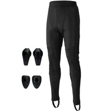 CONQUER Steppo 克維拉機車褲含護膝及護髖護具組, 黑色