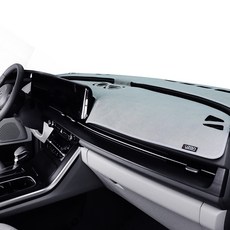 ruzen AKMO 絲絨儀表板避光墊, 灰色, Grandeur IG (有HUD), 黑色系