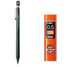 Pentel 飛龍文具 Graph 1000 PG1005 自動鉛筆 + Ain Stein 2B 筆芯套組, 0.5mm, 1套