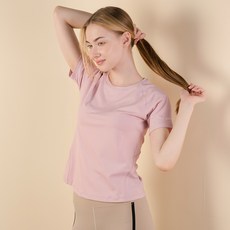 韓國 DURAN 女性基本款彈力運動短袖皮拉提斯瑜伽T恤