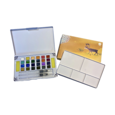 VICDREAM 固體水彩 + 畫筆組, 24色