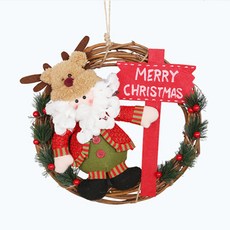 JHCompany 棉花聖誕花環裝飾品聖誕老人 B, 混色