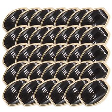 注塑 珍珠 寶石 開襟衫 針織 鈕扣 唇形 11mm, 34個, 黑金色