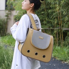 Chilsi 寵物方形後背包, 1個, 棕色