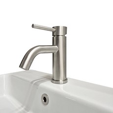 SUS304霧面不鏽鋼單孔洗臉盆水龍頭 0150, 1個