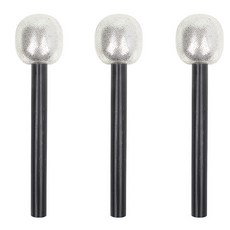 파티해 반짝이 마이크 3p, 실버, 1개