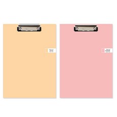 TokTokFancy CMYK 彩色板夾 A4 2入, 1組, 黃色, 粉紅色