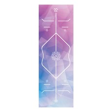 YUNMI 體位線吸汗速乾印花瑜珈墊鋪巾 附收納袋, 炫彩色, 1條