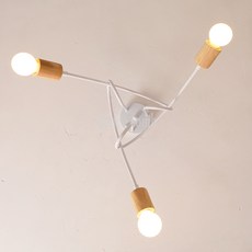 Honey Comb 北歐工業風原木半吸頂三燈(KC2361-80) 簡約設計, 1入