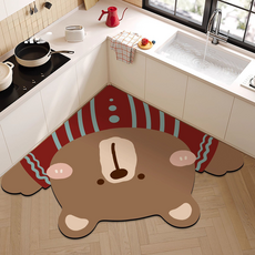 모픽 주방 L자형 발매트, 곰돌이