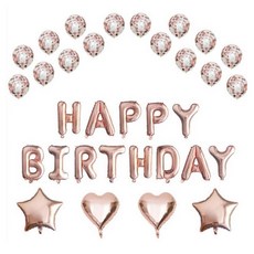 WOW PARTY KOREA Happy Birthday 生日氣球 B 套組, 混合色, 1套