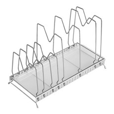 Winprice 不鏽鋼平底鍋收納架 7層, 銀色, 1個