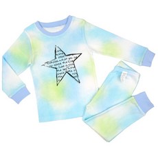 Maykids 童款粉彩星星印花30支棉長袖居家服套裝