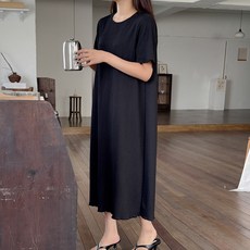 BONBONSTORY 飄逸褶皺短袖孕婦洋裝