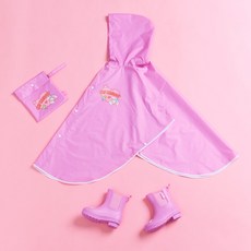 슈펜키즈 여아용 산리오 레인부츠 + 판초 우의 세트 HPKV6E251S