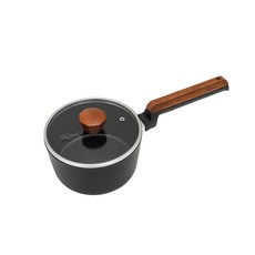 DORCO MyChef Hazle IH感應爐適用單柄湯鍋+鍋蓋組, 黑色, 18cm, 1組