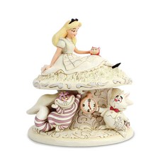 JIMSHORE 魔術城堡迪士尼白色愛麗絲和森林朋友數字18cm, 1個