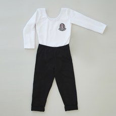 TUTUNCO 男童款長袖上衣+褲子棉質彈力芭蕾舞服套裝