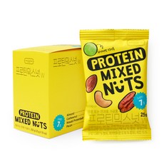 芥末味蛋白球&綜合堅果隨身包 10包入, 250g, 1盒