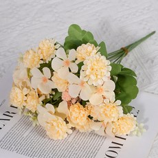 그린허그 러블리 수국 믹스 조화, 옐로우, 2개