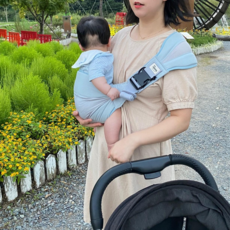 베이비소풍 해먹 사이드 힙시트 기본스트랩, 블루그레이