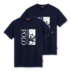 비버리힐스폴로클럽 다크 픽쳐 통기성 라운드 반팔 티셔츠 2p 세트