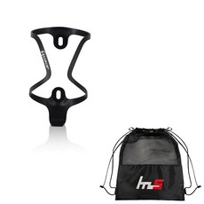 LUNJE 自行車水壺架 + 專屬小袋套組 CYYP-136-1PU, 1套, 黑色（搖籃）