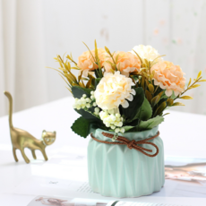 소울리치 기분 좋은 플라워 조화 세트, 오렌지, 1세트