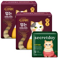 secretday 褲型衛生棉 M 8片+Cotton衛生棉 S 18片, 1組