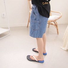 少年市集 兒童露營牛仔短褲