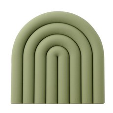 올라운더 북유럽 레인보우 실리콘 냄비받침 그린, 1개