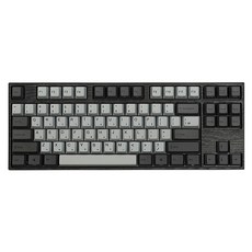 VARMILO RE PBT染料昇華鍵帽韓國有線鍵盤紅色夾頭, 黑色+灰色, VA87M, 低噪聲