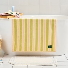Modern House STF 春季雙條紋浴巾 70 x140 cm 460g 精梳棉, 黃色, 1個