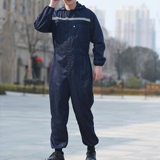 Minsung Company連帽長袖反光條連身工作服工作服