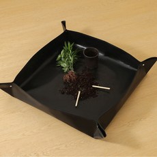 共感峰 盆栽換土墊託盤 黑色 大型 黑色 100 x 100 cm, 1個