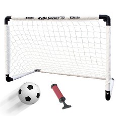便攜式迷你摺疊足球球門+收納袋+球+充氣筒, 白色的