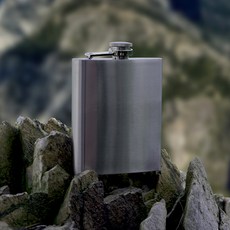 젠틀샷 힙 플라스크 오리지널 샌드 휴대용 술병 캠핑물통 227ml, 실버, 1개