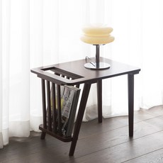 버딘 1단 원목 메거진랙 협탁 550 x 400 x 460 mm, 딥 내추럴