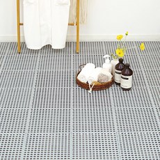 KAZT 高級防滑浴室墊 30 x 30 cm, 灰色, 30個