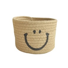 방긋 인테리어 수납용 끈 바구니, 베이지, 1개