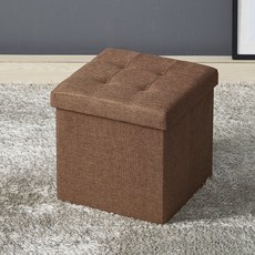 예다움 벤치 수납 스툴 중, 브라운, 1개