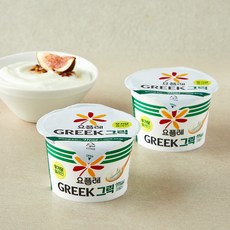 요플레 그릭 마일드 무가당, 180g, 2개