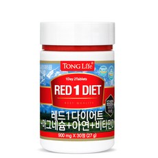 TONG Life Red 1 Diet鋅鎂維他命D保健錠 27g, 30顆, 1罐